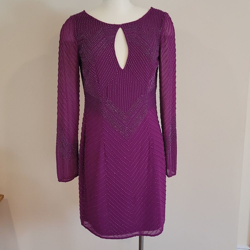 Aidan Mattox Beaded Mini